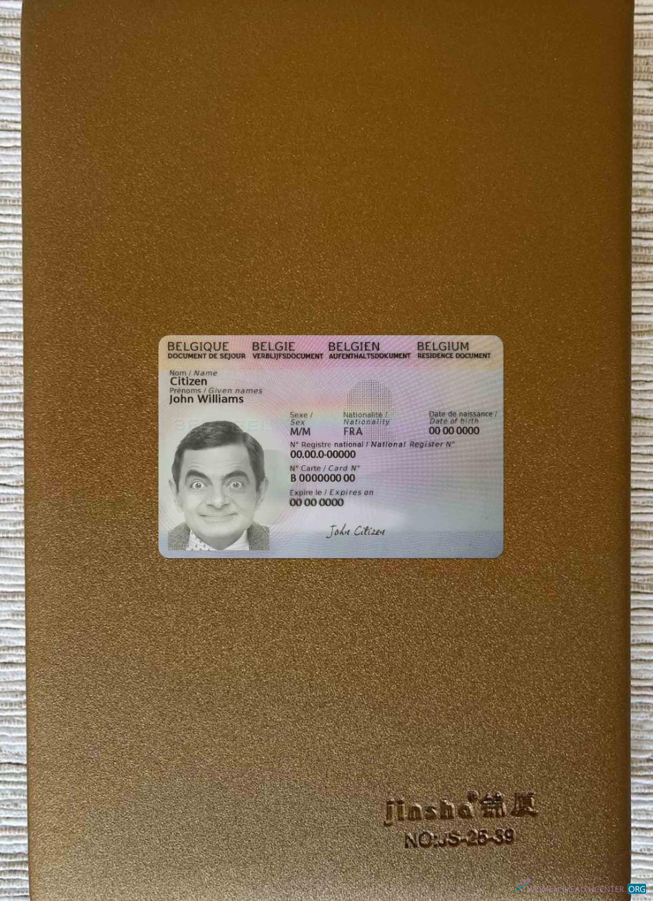 Download Belgium residence card, 2021 present photolook FRONT Photoshop template